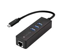 Techly Adattatore Convertitore USB-C™ Ethernet Gigabit con Hub 3 porte USB