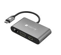 Techly Docking Station USB-C™ SuperSpeed Multiporta USB HDMI VGA RJ45 Micr
