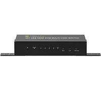 Techly 108255 HDMI Switch 4x1 KVM Quad Multiviewer con Telecomando IR 1080p Nero