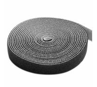 Techly Rotolo di feltro adesivo per gestione cavi Lunghezza 10 m Larghezza 20 mm Nero