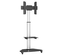 Techly 108903 Supporto a Pavimento con Mensola Trolley TV LCD/LED/Plasma 37-70" Silver Silver