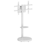 Techly Supporto a Pavimento 161644 con Mensola per TV 37-86'' LCD/LED/Plasma Bianco