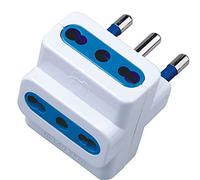 Techly 300187 Adattatore Triplo Spina 16A Bianco Bianco