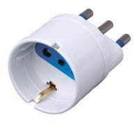 Techly 300200 Adattatore Spina 16A Presa Schuko Bianco Bianco
