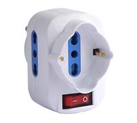 Techly 300293 Adattatore con Spina 16A Rotante Bianco