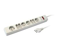 Techly Multipresa 8 Posti Italiana 10A/Schuko Grigio