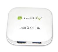 Techly 303546 Hub USB 3.2 Super Speed 4 Porte Bianco Bianco