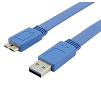 Techly 304888 Cavo USB 3.2 Superspeed A Maschio/Mic B Maschio 0,5 m Flat Blu