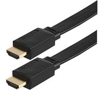 Techly 305212 Cavo HDMI High Speed con Ethernet A/A M/M Piatto 1m Nero