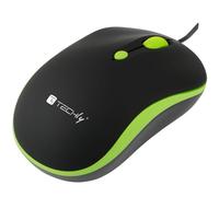 Techly 306721 Mouse Ottico USB 1600 Dpi Nero/Verde Nero/Verde