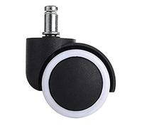 Techly 307445 Ruota a Clip Sostitutive per Sedie in Poliuretano Nero