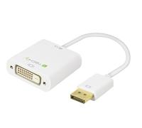 Techly Adattatore DisplayPort 1.2 Maschio / DVI Femmina 15cm Bianco