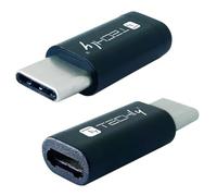 Techly 361421 Mini Convertitore Adattatore USB-C™ Maschio a Micro USB Femmina Nero