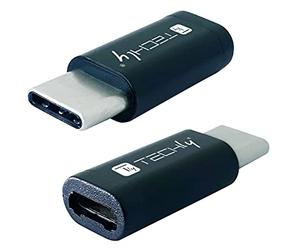 Techly 361421 Mini Convertitore Adattatore USB-C™ Maschio a Micro USB Femmina Nero