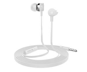 Techly 361650 Auricolari Stereo in-Ear con Microfono Bianchi Bianco