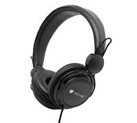 Techly 361988 Cuffia Stereo con Auricolari ed Archetto Imbottiti Nero