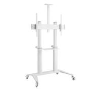 Techly 362183 Supporto da Pavimento per TV da 70" a 120" Bianco Bianco