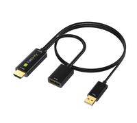 Techly 362589 Adattatore Convertitore da HDMI™ a Displayport con USB 4K 60Hz Nero