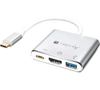 USB31-HDMIPTY - Adattatore USB C > USB+HDMI+PD, 4K@30 Hz, 0,1 m.