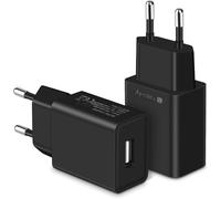 Techly 362800 Caricatore Alimentatore USB-A da Muro 5V 2.4A per Smartphone o Tablet Nero