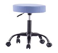 Techly 362978 Sgabello Girevole con Ruote Altezza Regolabile Tessuto Sfoderabile Blu Azzurro