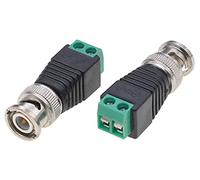 Techly 363357 Adattatore Connettore Terminal Block 2-Pin a BNC Maschio Nero/Verde