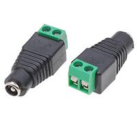 Techly 363388 Adattatore Alimentazione Plug DC 5.5x2.1mm Femmina Terminal Block 2 Pin Nero/Verde