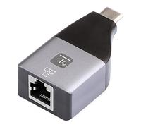 Techly Adattatore Convertitore 363487 da USB-C a RJ45 Ethernet Gigabit 1000Mbps Nero/Argento
