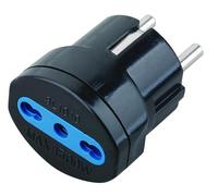Techly Adattatore spina Schuko 363593 - Presa 10/16A Nero
