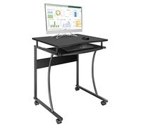 Techly Scrivania Compatta con Ripiano Estraibile per Tastiera