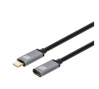 Cavo prolunga USB 3.2 Gen 2 USB-C™ M/F 1m Nero