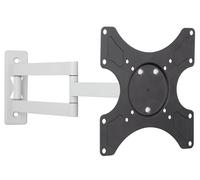 Techly 365269 Supporto a Muro per TV LED LCD 19-37'' Inclinabile 3 Snodi Bicolor Bianco Nero Bianco/Nero