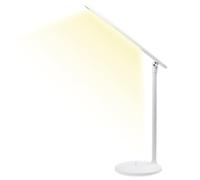 Techly 365276 Lampada a 36 LED da Scrivania Pieghevole Dimmerabile Batteria Ricaricabile con Alimentazione USB Bianco