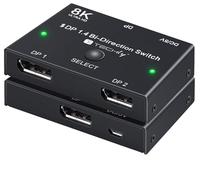 Techly Switch Bidirezionale Convertitore Splitter DisplayPort 8K DP1.4 per Sorge