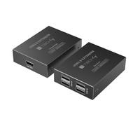 Techly 365580 Extender USB 2.0 High-Speed 4 Porte su Cavo Cat.6 150m Nero