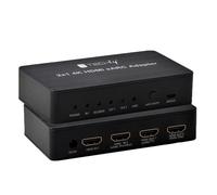Techly 365658 Switch HDMI 2.0 2x1 4K@60Hz con Splitter Audio eARC/Arc per Soundbar Nero