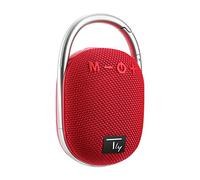 Techly Mini Altoparlante Wireless BT V5.3 Speaker Luce LED Vivavoce TF USB Rosso