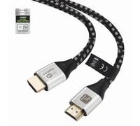 Techly 365740 Cavo HDMI™ Ultra High Speed 48Gbps Maschio/Maschio 8K@60Hz Certificato 1m Nero/Argento