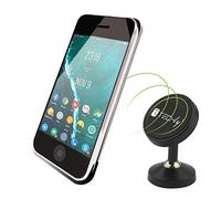 Techly 365900 Supporto Smartphone Magnetico con Doppio Snodo Metallico 360° Nero