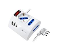 Techly Multipresa da Tavolo 3 Posti con 2 Porte USB-A e 1 Porta USB-C™ QC3