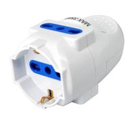 Techly 366068 Multipresa Volante 1x 10/16A/Schuko e 2X 10/16A Bipasso Bianco