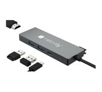Techly 366952 Docking Station USB3.2 Type-C™ a 3 Porte USB e 1 HDMI Grigio