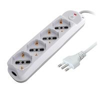 Techly Presa Multipla a 4 Posti Italiana Bipasso/Schuko Spina 16A