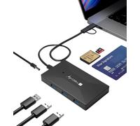 Techly Lettore di Memorie SD/TF Smart Card con Hub 3 Porte USB