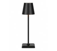 Techly 367539 Lampada da Tavolo LED Senza Fili USB-C™ Dimmerabile in Metallo Nero Nero