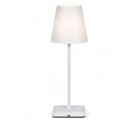 Techly 367546 Lampada da Tavolo LED Senza Fili USB-C™ Dimmerabile in Metallo Bianco Bianco