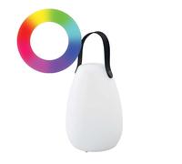 Techly Lampada LED Multicolore Ricaricabile da Tavolo con Maniglia e Telecomando