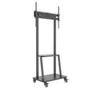 Techly 367850 Supporto a Pavimento con Mensola per TV LCD/LED/Plasma 32-70" Nero