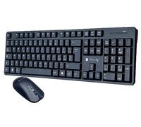 Kit Tastiera Standard e Mouse Wireless 2.4GHz con Piedini Regolabili Techly