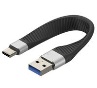 Techly Cavo Corto Piatto USB-C™ Maschio a USB-A Maschio Ricarica Rapida FP